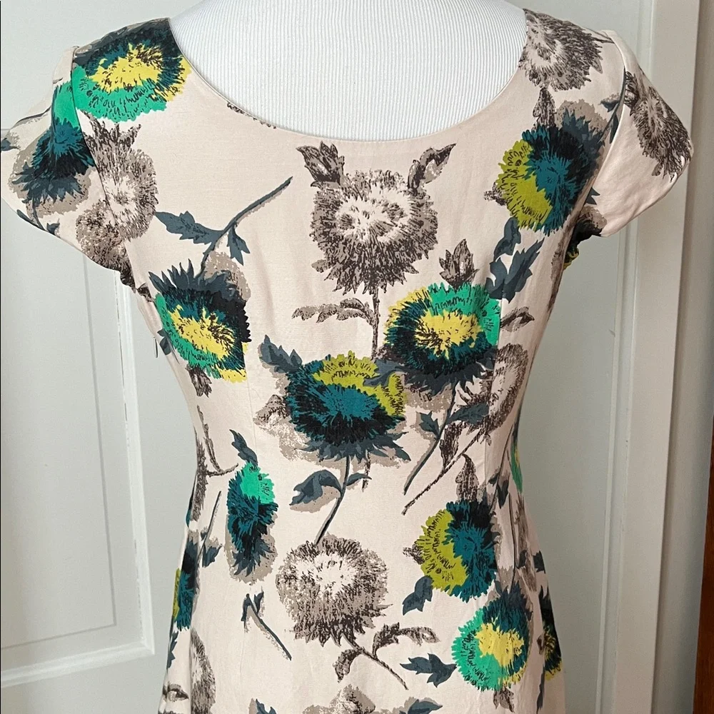Boden Limited Edition Silk Blend Floral Dress, Cap Sleeve, Fully Lined, Sz 8 - Picture 6 of 11